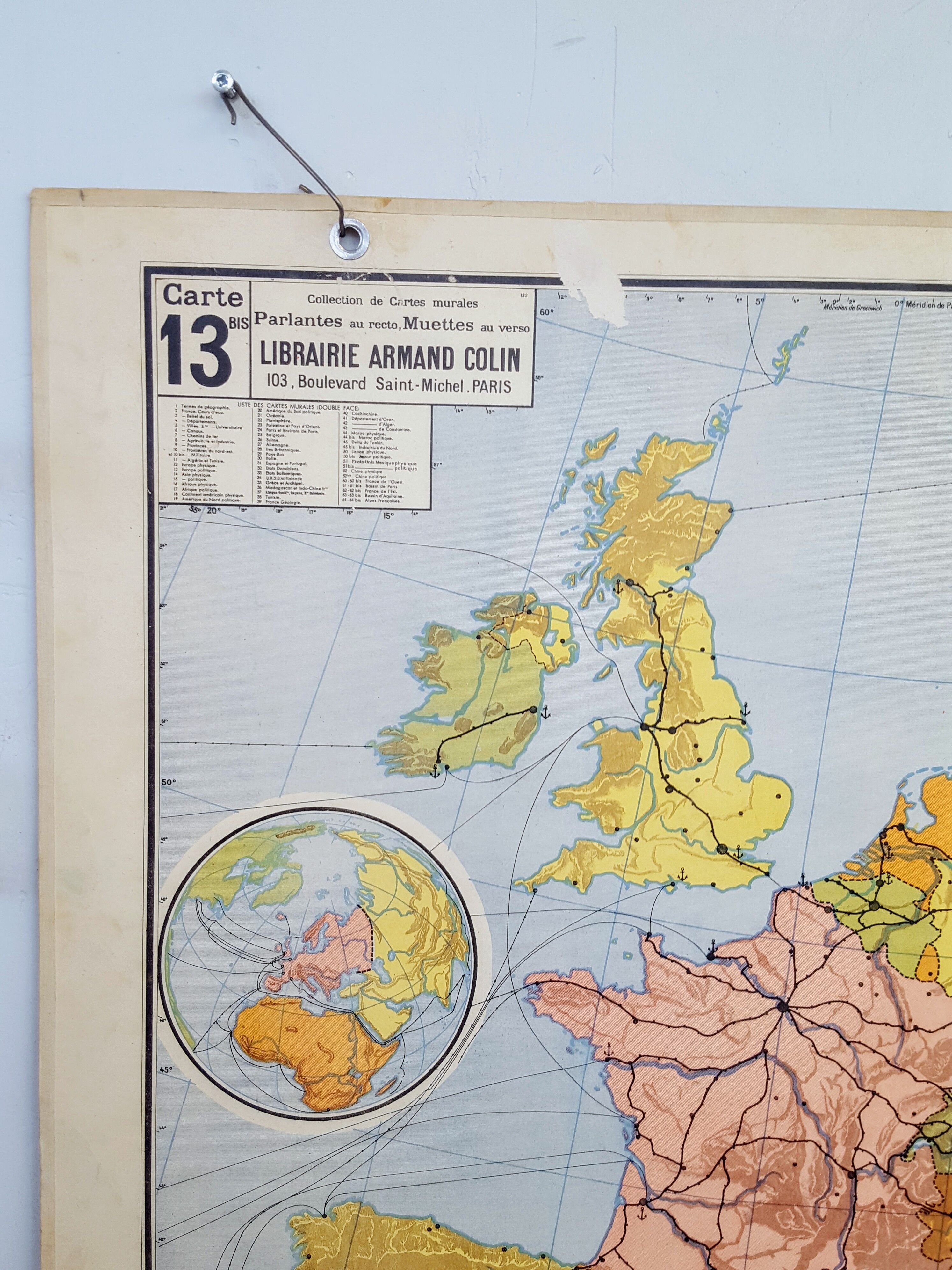 School map n ° 13 Europe political