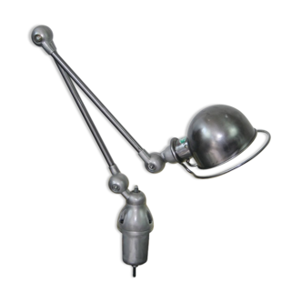 Jieldé desk lamp 2 arms 40cm base seed glossy varnish, Vintage industrial Jean Louis Domecq