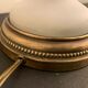 Lamp foot in Opaline de Sèvres and brass, 1950