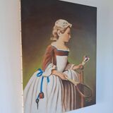 Tableau à l'huile représentant une femme