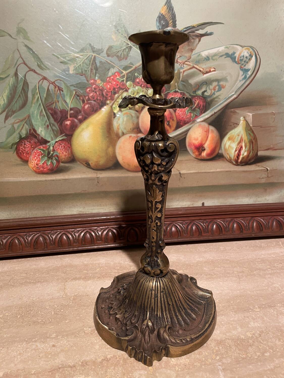 Bougeoir en bronze art déco