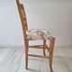 Chaise de campagne en toile de Jouy bleu
