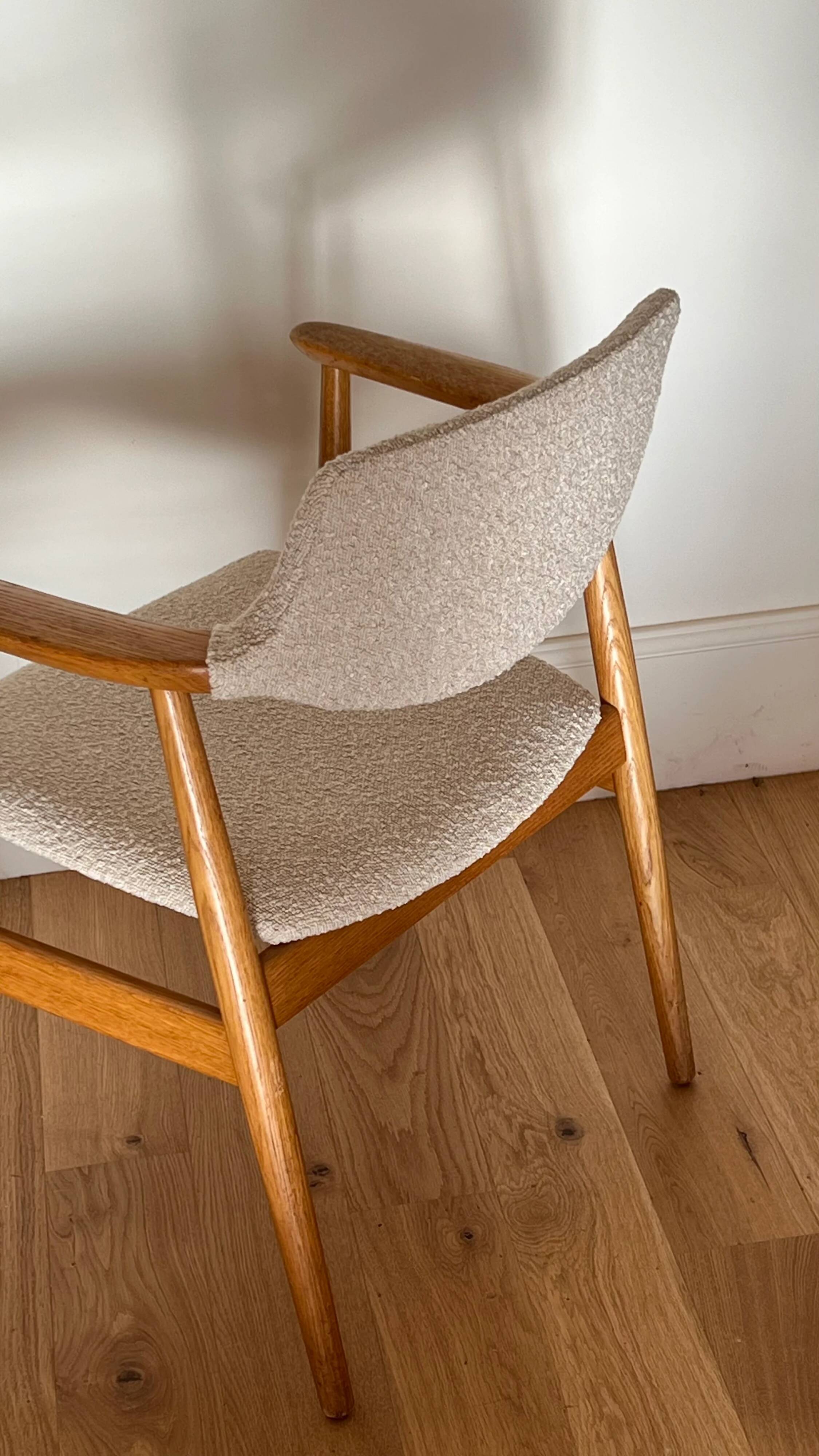 Vintage Scandinavian oak armchair "Holm" - 1960s