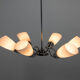 Mid-Century Chrome-Plated 6 Flamming Chandelier by Instala Decin, 1950s