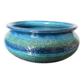 Vase Aldo Londi for Bitossi in "Rimini blue" ceramic from the 1960s.