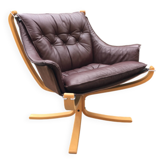 Fauteuil scandinave Falcon sigurd ressell pour Vatne møbler 1980