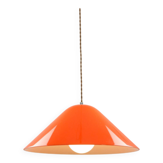 Mid-Century Orange Pendant Lamp from Guzzini, 1960s