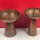 Candle holder x 2 brutalist copper candle pick (metalwork style)