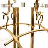 Standing vintage Hollywood Regency coat rack made of plexiglass and metal from the 1970s