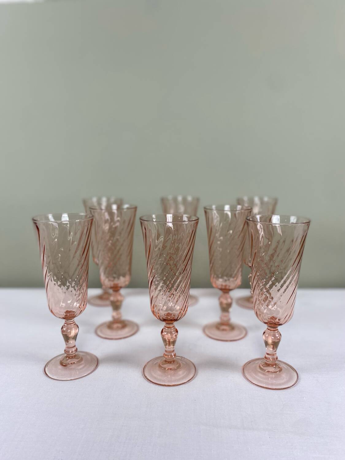 8 vintage Rosaline flutes