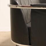 Vintage sofa in synthetic leather and chrome metal, 1970s