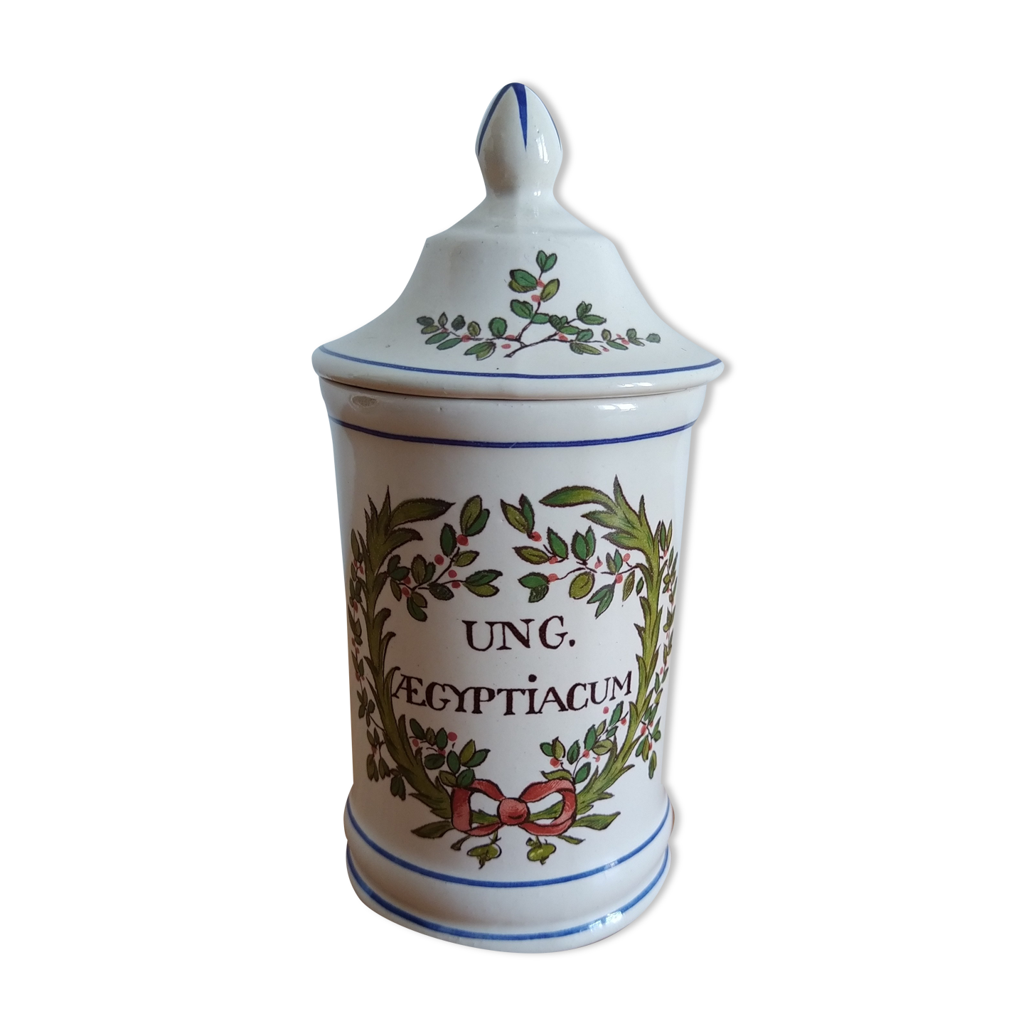 Pharmacy pot in vintage antique porcelain
