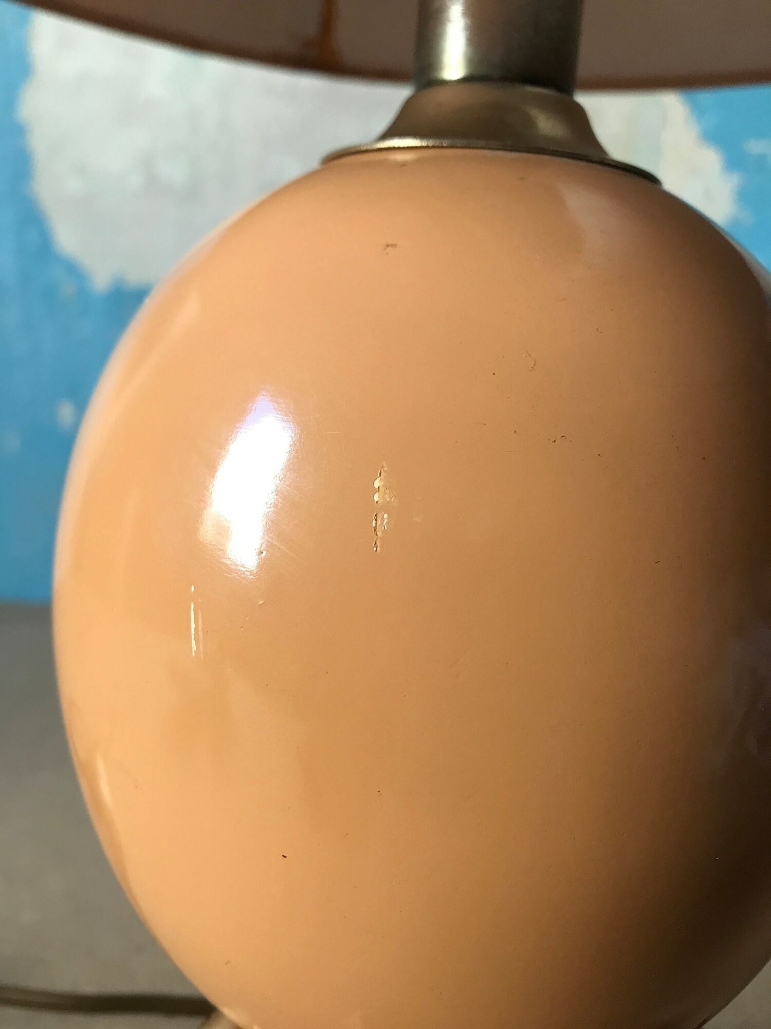 Lampe vintage boule et feuille
