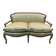 Sofa - Louis XV style bench in yellow silk