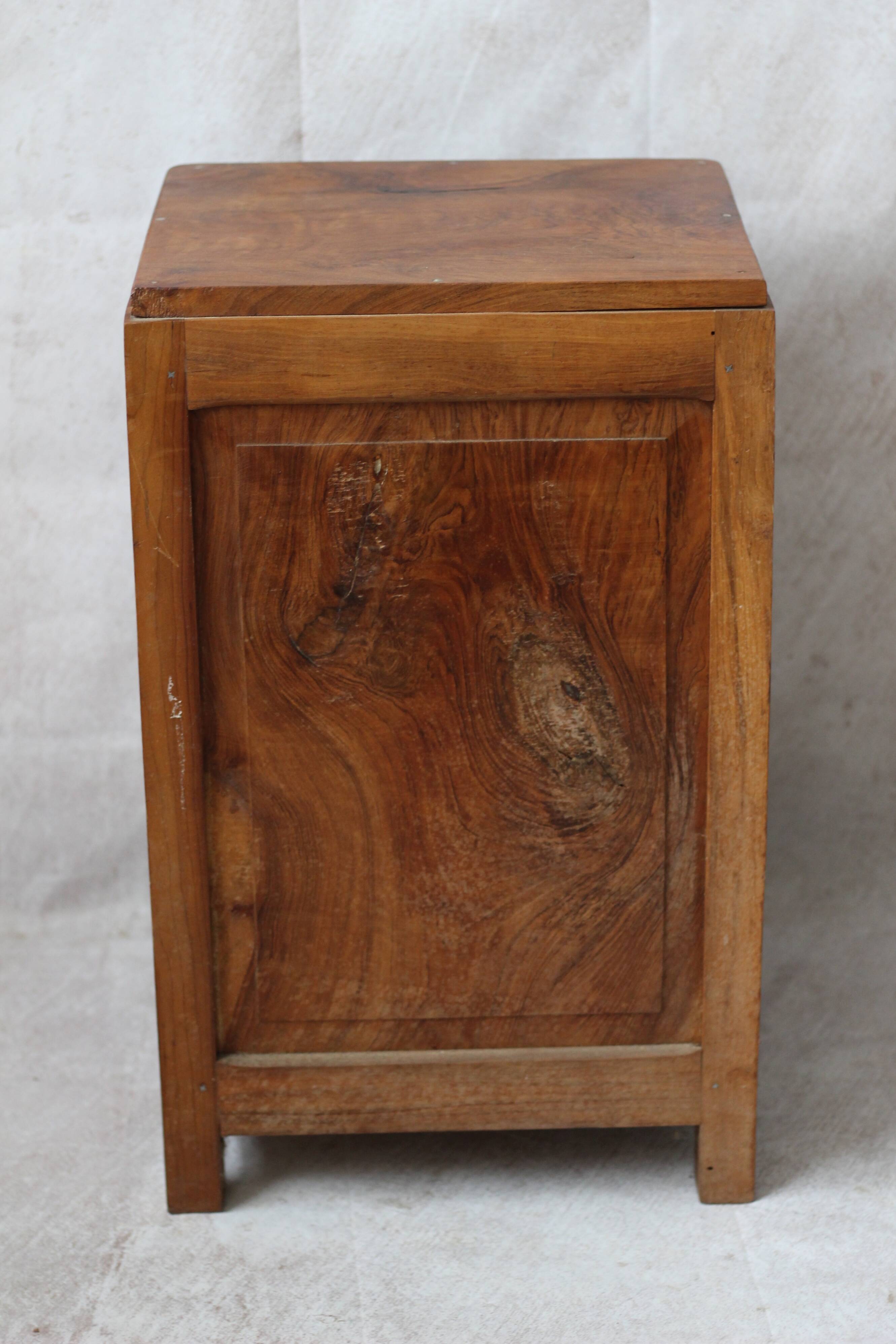 Art deco walnut bedside table