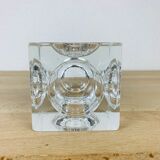 Candle holder cube glass design space age 70 ice cube ice cube
