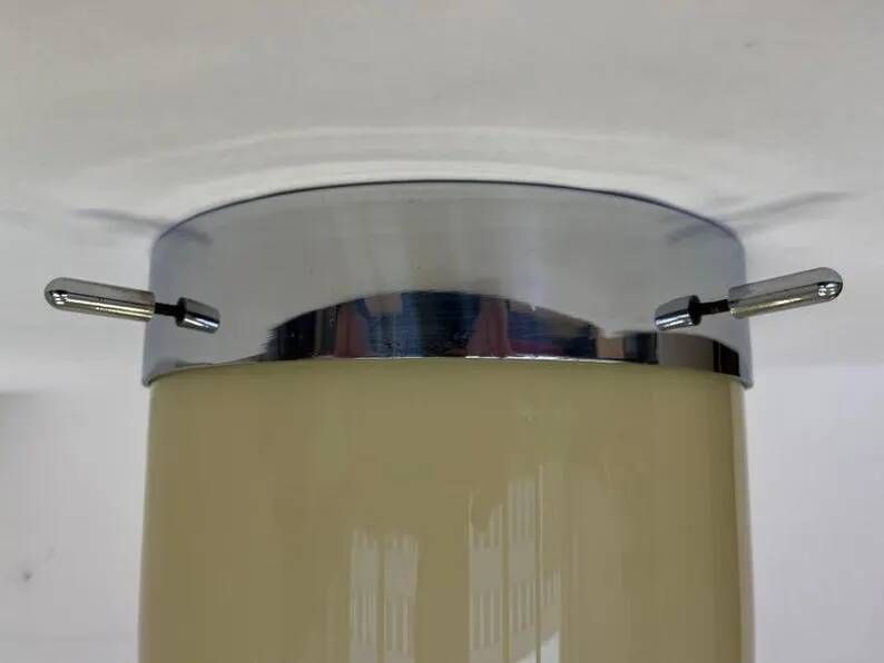 Space age Midcentury Hotel Design Ceiling Lamp, Flushmount, 1970s-Czechoslovakia