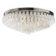 Transparent and sandblasted “Poliedri” Murano glass flush mount