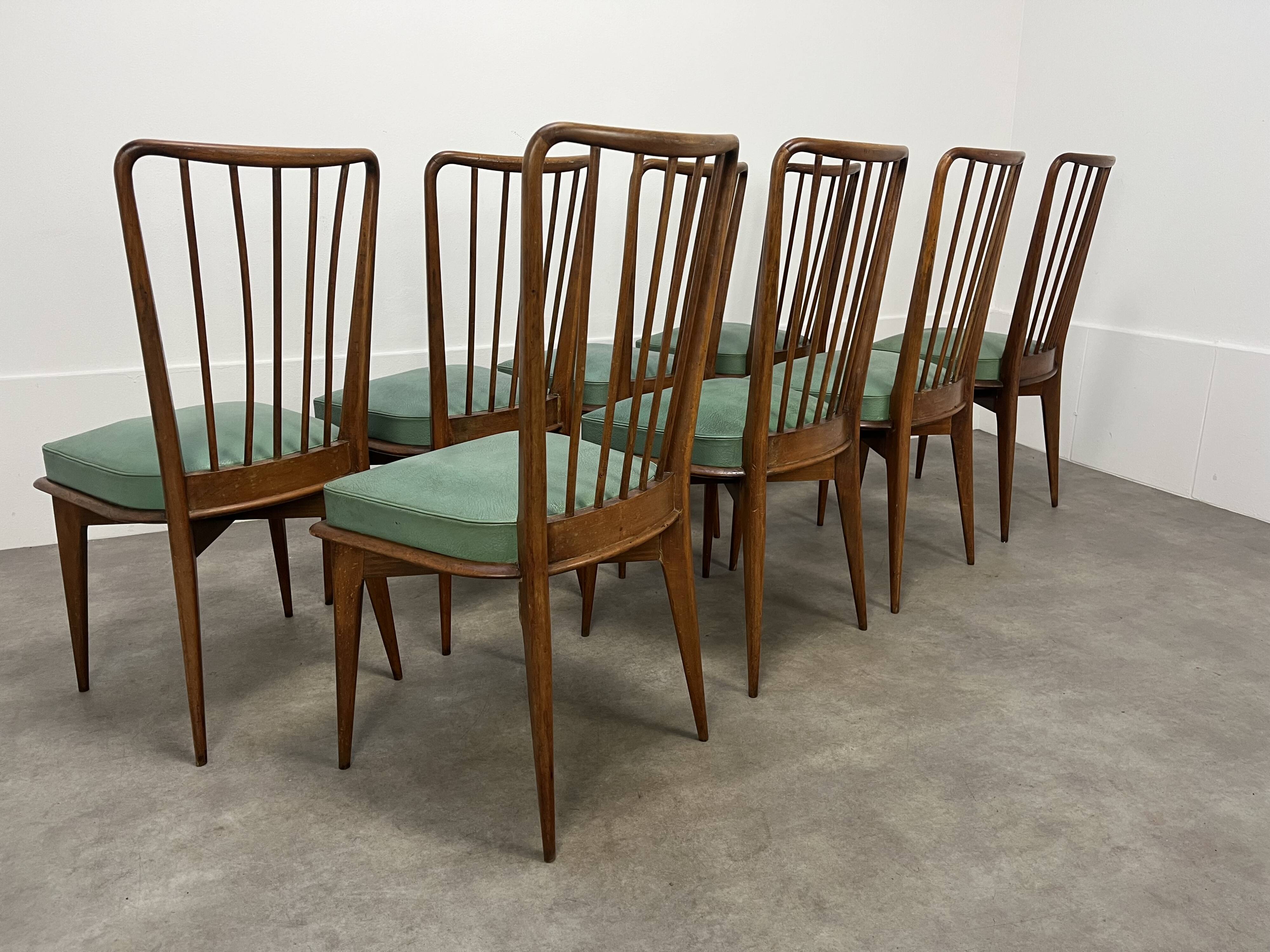 8 Charles Ramos chairs from the 50s
