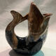 Fish pitcher signed Le Pouliguen