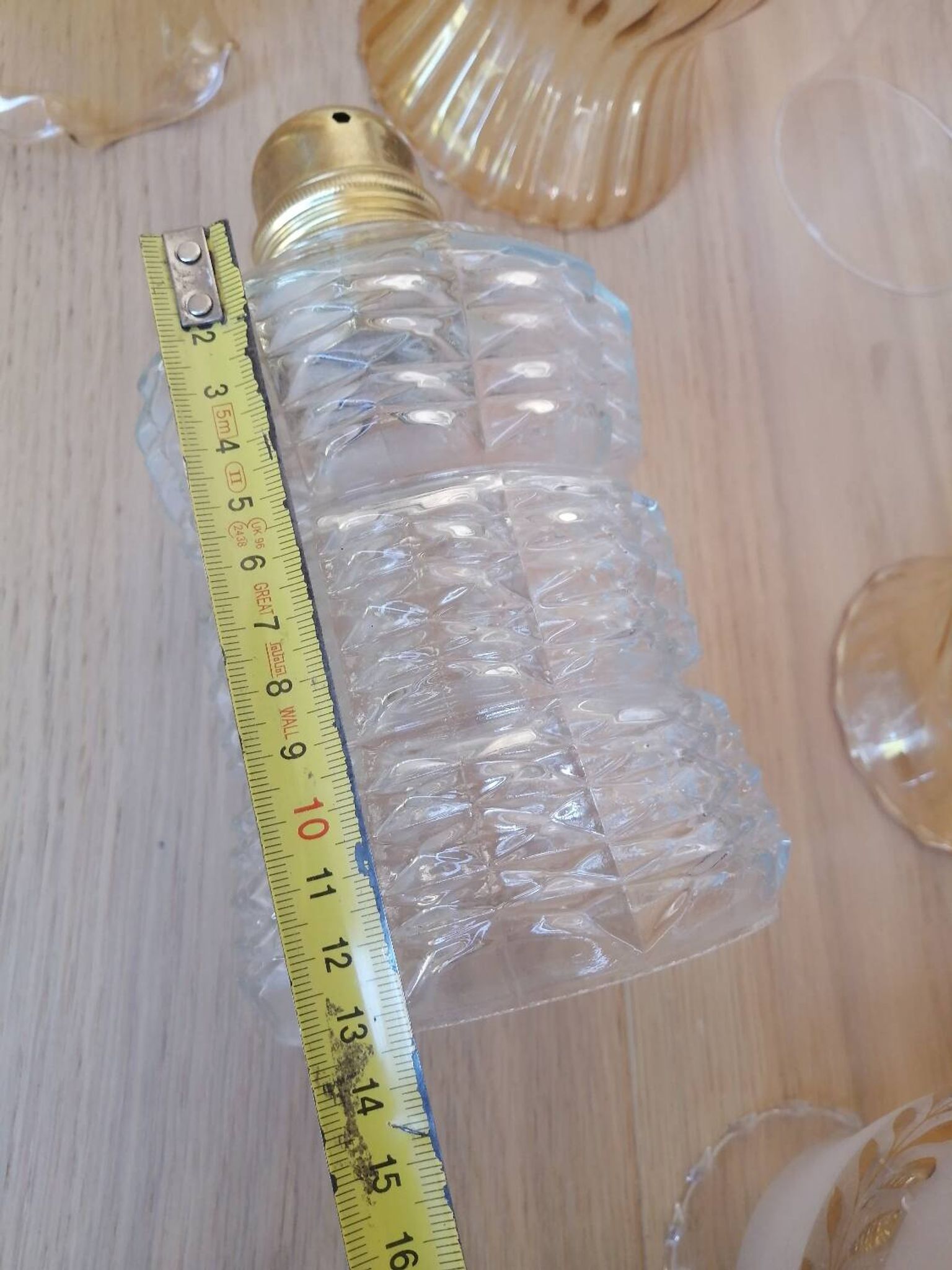 Lot de 7 suspensions globes vintage en verre