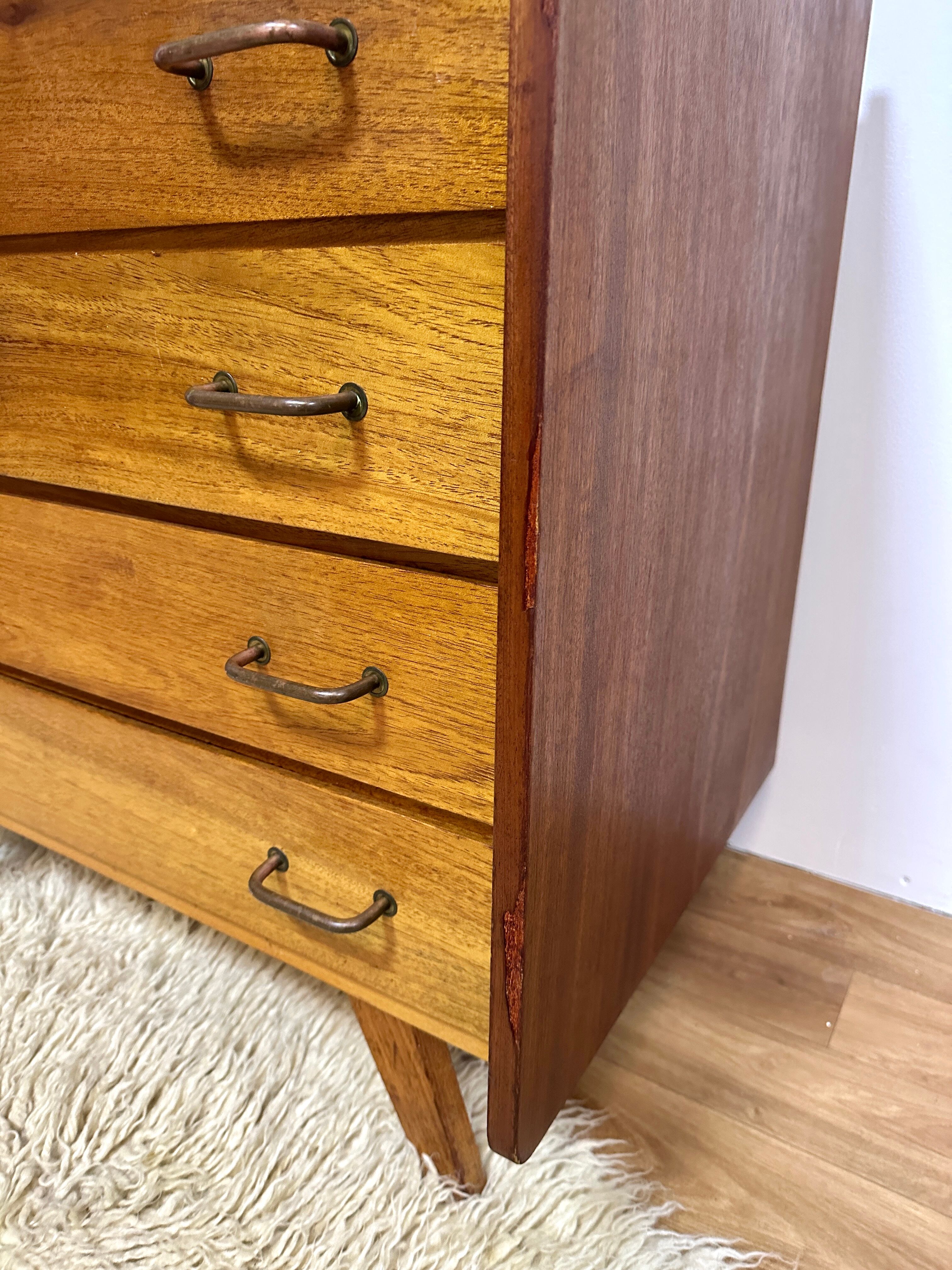 Vintage chest of drawers compass feet