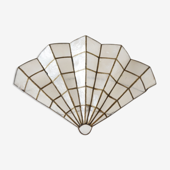 Mother-of-pearl fan sconce