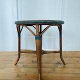 Guéridon table basse vintage en rotin