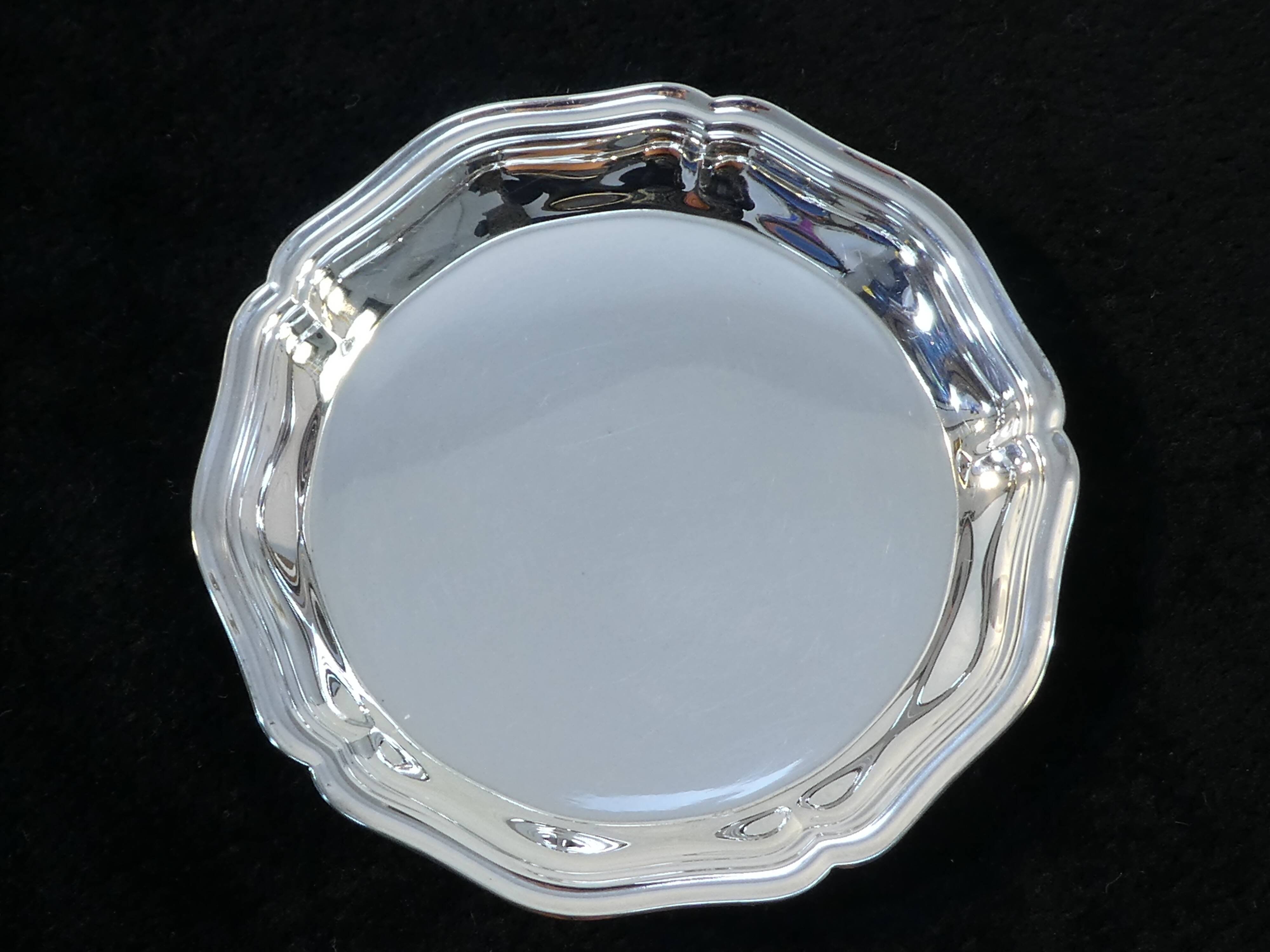 Pair of coasters / cup christofle model spatours in box nº2