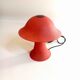 Vintage mushroom lamp red glass frosted effect