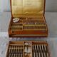 Cutlery set Ercuis model carthage in silver metal 73 pieces - art deco