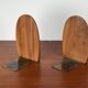 Mid-century Scandinavian wooden bookends, 1960s, set of 2.