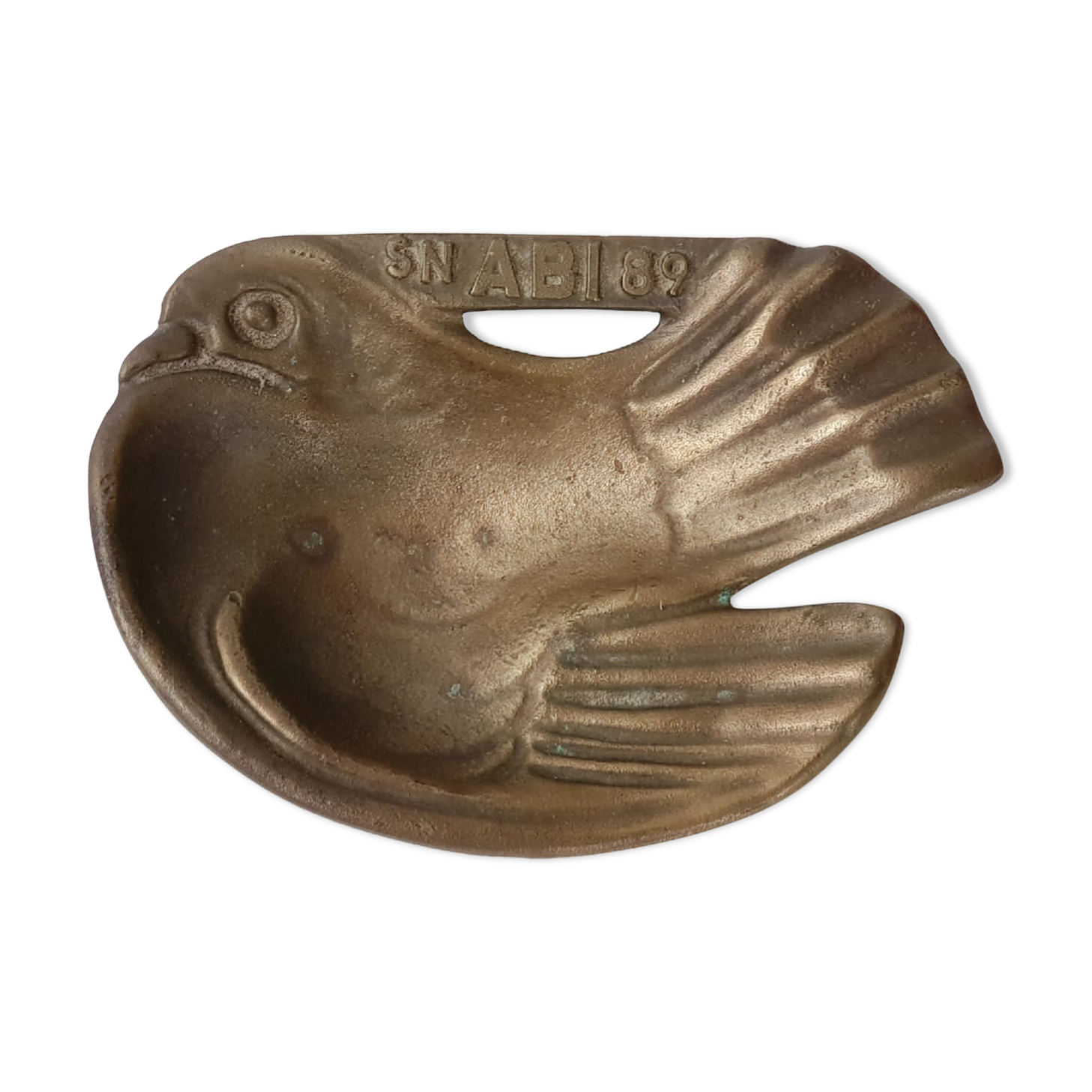 Vintage bronze pocket empty