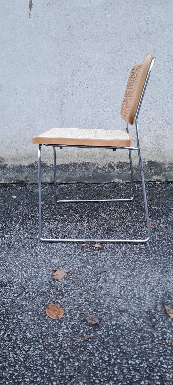 Talin chrome and cane chair