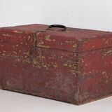 Antique chest with red and green patina (c.1920) #75