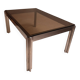 Aluminium coffee table with smoked glass by Georges Ciancimino, 1970.