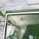 Green and gilded ceramic ashtray M99