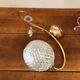 Duo of brass and glass wall lamps