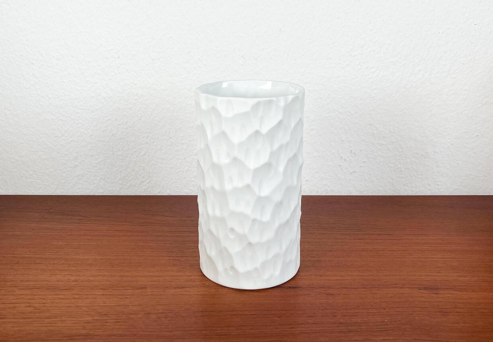 Vintage German minimalist porcelain vase by Thomas, 1970s.