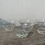 5 small ramekins in beaded and polka dot glass