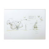 François delaroziere, luminaire des grands fonds, 2008. original lithograph signed