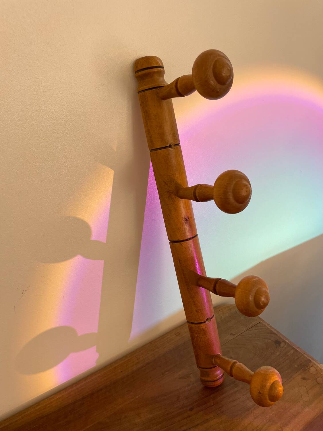 Vintage wall coat rack