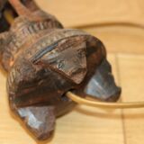 Large African art tower lamp base unique piece