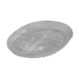Glass aperitif dish with compartments