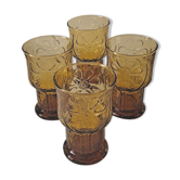 Amber floral relief glasses