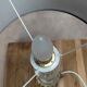 Lampe vintage verre et laiton années 50-60