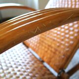 Vintage rattan chaise longue