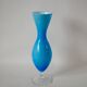 Designer vase in blue opaline from the 60s