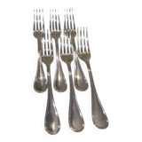 6 silver-plated dessert forks by Christofle, Albi pattern