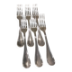 6 silver-plated dessert forks by Christofle, Albi pattern